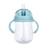 300 Ml Suction Cups Milk Straw With Handles Babies Training Feeding Bottle Silicone Drinking Wide Mouth Water Leakproof