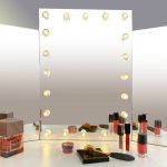 Tri Fold Mirror Hollywood Dressing Table Vanity Makeup LED Light