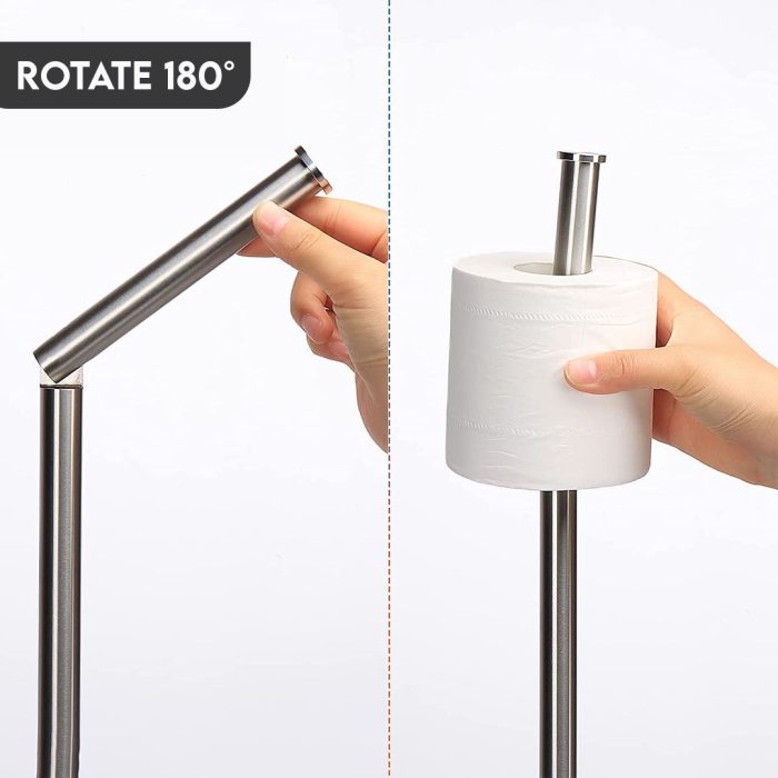 LEOTRA Toilet Roll Holder – SS410 Stainless Steel Toilet Roll Holder - Image 3